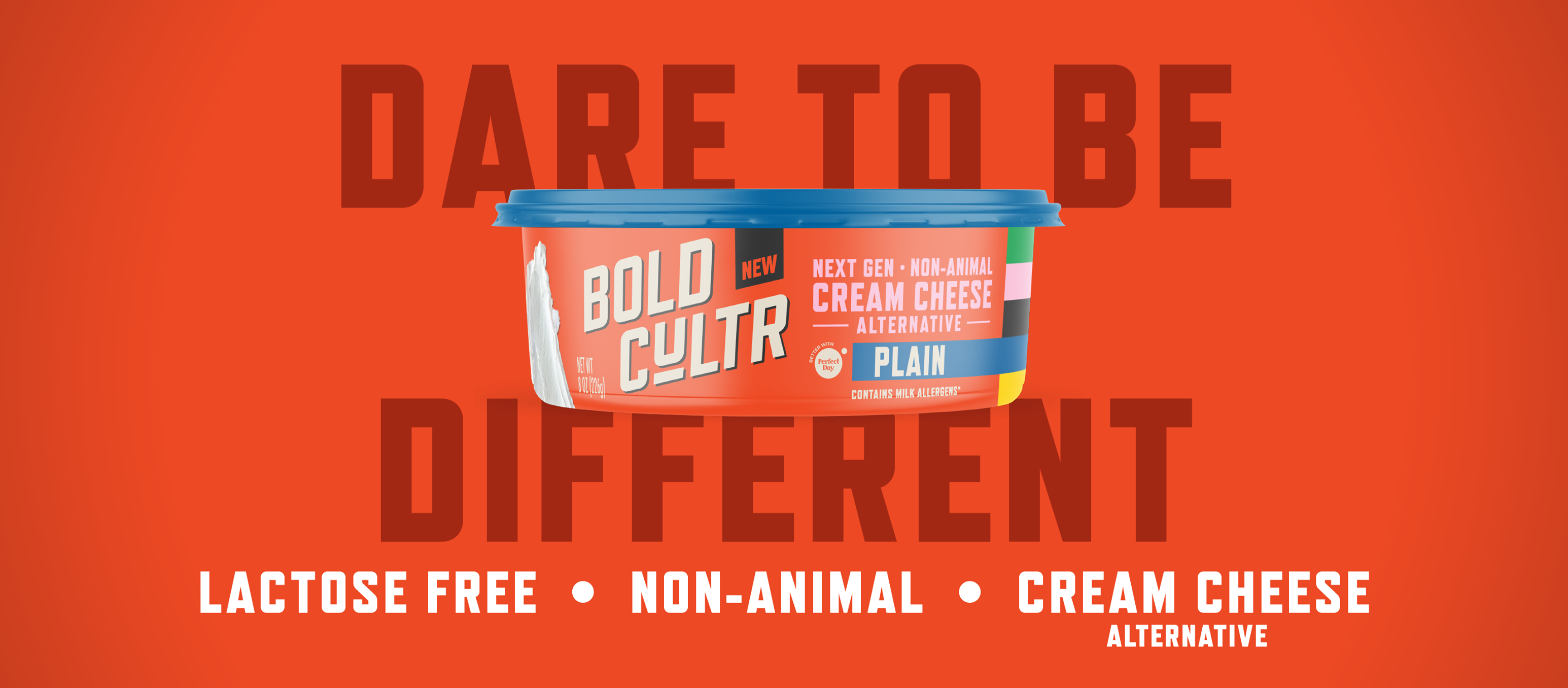 Bold Cultr dare to be different cream cheese with product facts